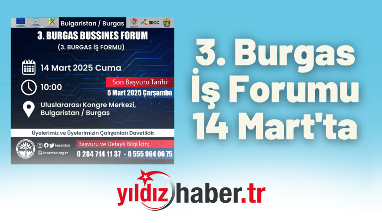 3. Burgas İş Forumu 14 Mart’ta