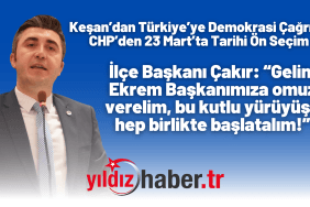 Gelin, Ekrem Başkanımıza omuz verelim, bu kutlu yürüyüşü hep birlikte başlatalım!”