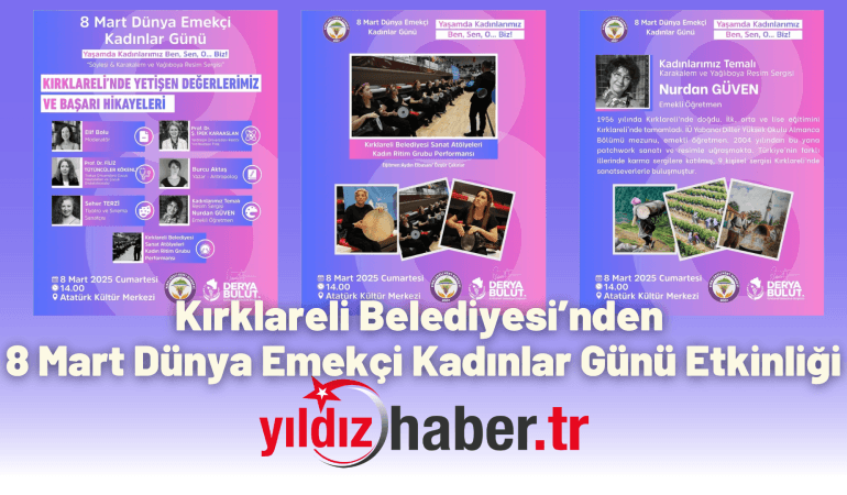 Kırklareli Belediyesi’nden 8 Mart Dünya Emekçi Kadınlar Günü Etkinliği