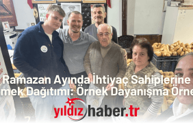 Ramazan Ayında İhtiyaç Sahiplerine Ekmek Dağıtımı Örnek Dayanışma Örneği