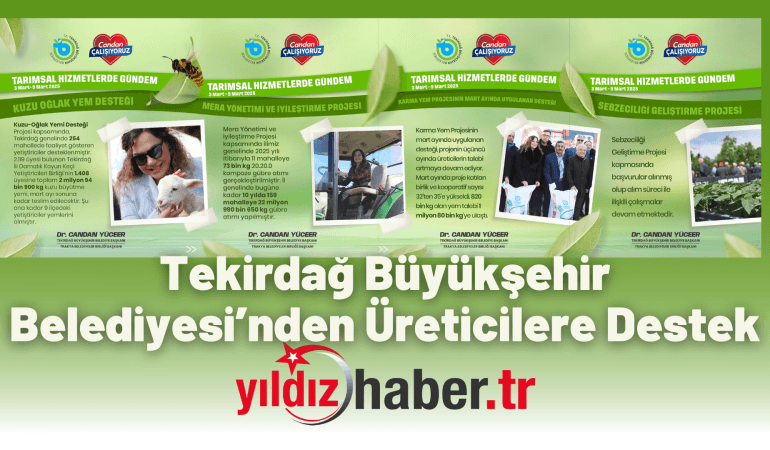 Tekirdağ Büyükşehir Belediyesi’nden Üreticilere Destek