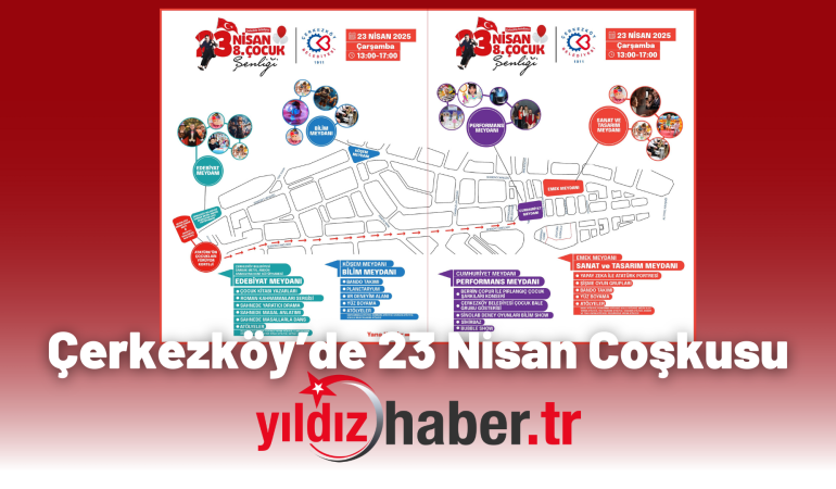 Çerkezköy’de 23 Nisan Coşkusu