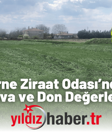Edirne Ziraat Odası’ndan Soğuk Hava ve Don Değerlendirmesi