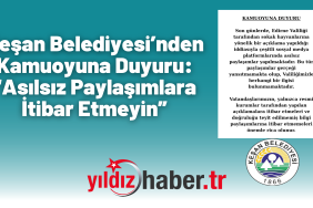 Keşan Belediyesi’nden Kamuoyuna Duyuru “Asılsız Paylaşımlara İtibar Etmeyin”