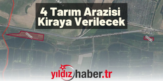 4 Tarım Arazisi Kiraya Verilecek