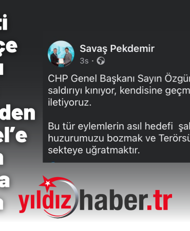 AK Parti Keşan İlçe Başkanı Savaş Pekdemir’den Özgür Özel’e Yapılan Saldırıya Kınama