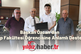 Başkan Özcan’dan Tıp Fakültesi Öğrencisine Anlamlı Destek