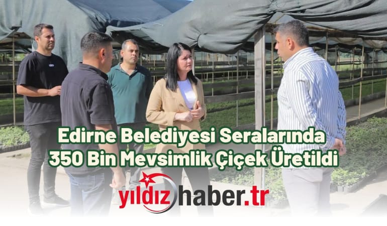 Edirne Belediyesi Seralarında 350 Bin Mevsimlik Çiçek Üretildi