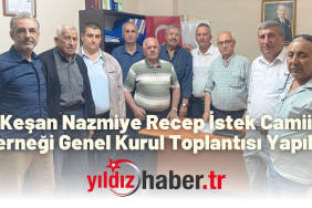 Keşan Nazmiye Recep İstek Camii Derneği Genel Kurul Toplantısı Yapıldı