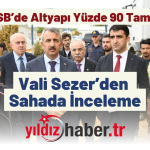 Keşan OSB’de Altyapı Yüzde 90 Tamamlandı Vali Sezer’den Sahada İnceleme