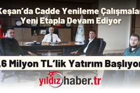 Keşan’da Cadde Yenileme Çalışmaları Yeni Etapla Devam Ediyor