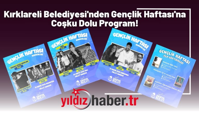 Kırklareli Belediyesi’nden Gençlik Haftası’na Coşku Dolu Program!