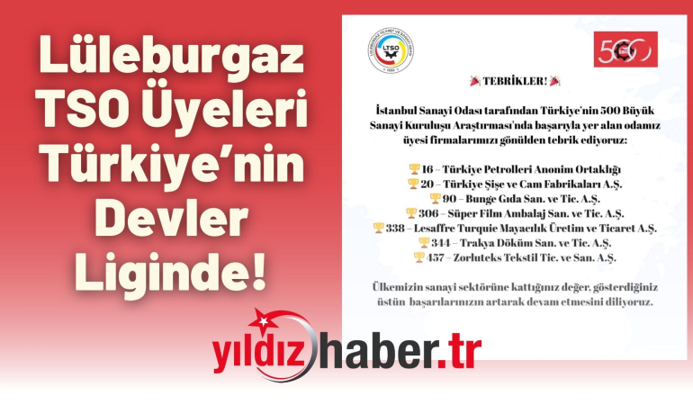 Lüleburgaz TSO Üyeleri Türkiye’nin Devler Liginde!
