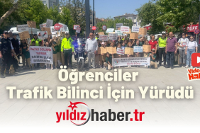 Öğrenciler Trafik Bilinci İçin Yürüdü