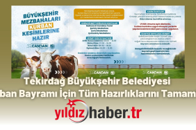 Tekirdağ Büyükşehir Belediyesi Kurban Bayramı İçin Tüm Hazırlıklarını Tamamladı Mezbaha ve Kesim Hizmetleri Başlıyor