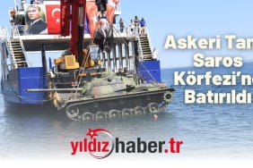 Askeri Tank, Saros Körfezi’ne Batırıldı