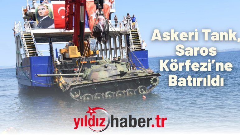 Askeri Tank, Saros Körfezi’ne Batırıldı
