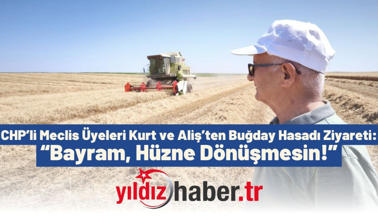 CHP’li Meclis Üyeleri Kurt ve Aliş’ten Buğday Hasadı Ziyareti: “Bayram, Hüzne Dönüşmesin!”