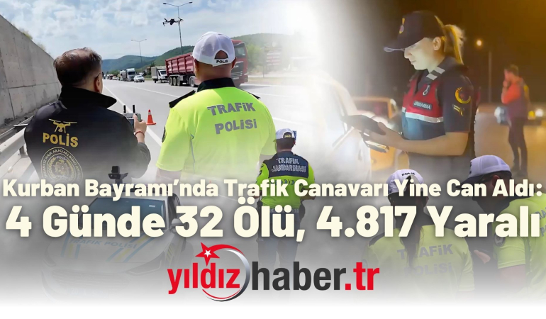 Kurban Bayramı’nda Trafik Canavarı Yine Can Aldı: 4 Günde 32 Ölü, 4.817 Yaralı