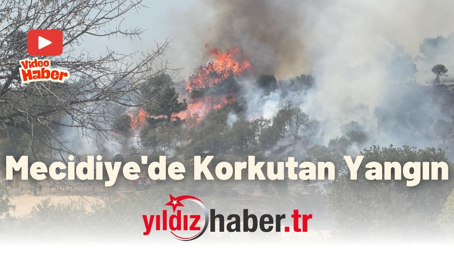 Mecidiye'de Korkutan Yangın