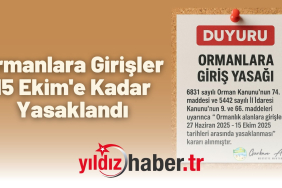 Ormanlara Girişler 15 Ekim'e Kadar Yasaklandı