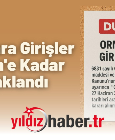 Ormanlara Girişler 15 Ekim'e Kadar Yasaklandı