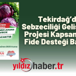 Tekirdağ’da Sebzeciliği Geliştirme Projesi Kapsamında Fide Desteği Başladı
