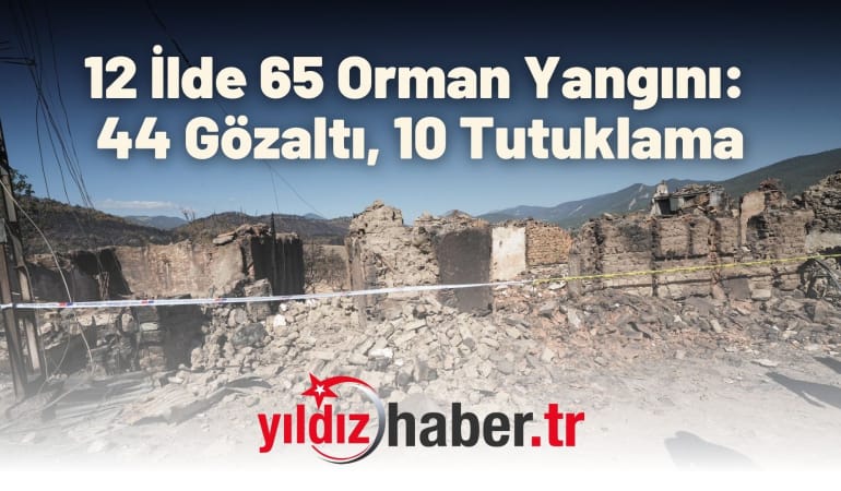 12 İlde 65 Orman Yangını: 44 Gözaltı, 10 Tutuklama