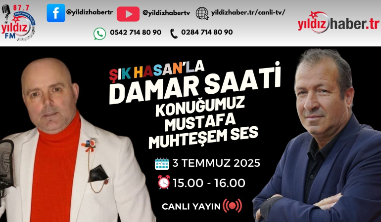 Mustafa Muhteşemses, Yıldız FM’de Dinleyicilerle Buluşuyor