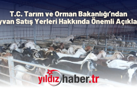 T.C. Tarım ve Orman Bakanlığı’ndan Hayvan Satış Yerleri Hakkında Önemli Açıklama