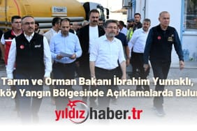 Tarım ve Orman Bakanı İbrahim Yumaklı, Şarköy Yangın Bölgesinde Açıklamalarda Bulundu