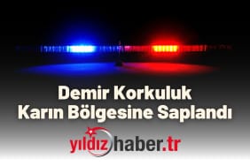 Demir Korkuluk Karın Bölgesine Saplandı