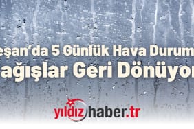 Keşan’da 5 Günlük Hava Durumu Yağışlar Geri Dönüyor!