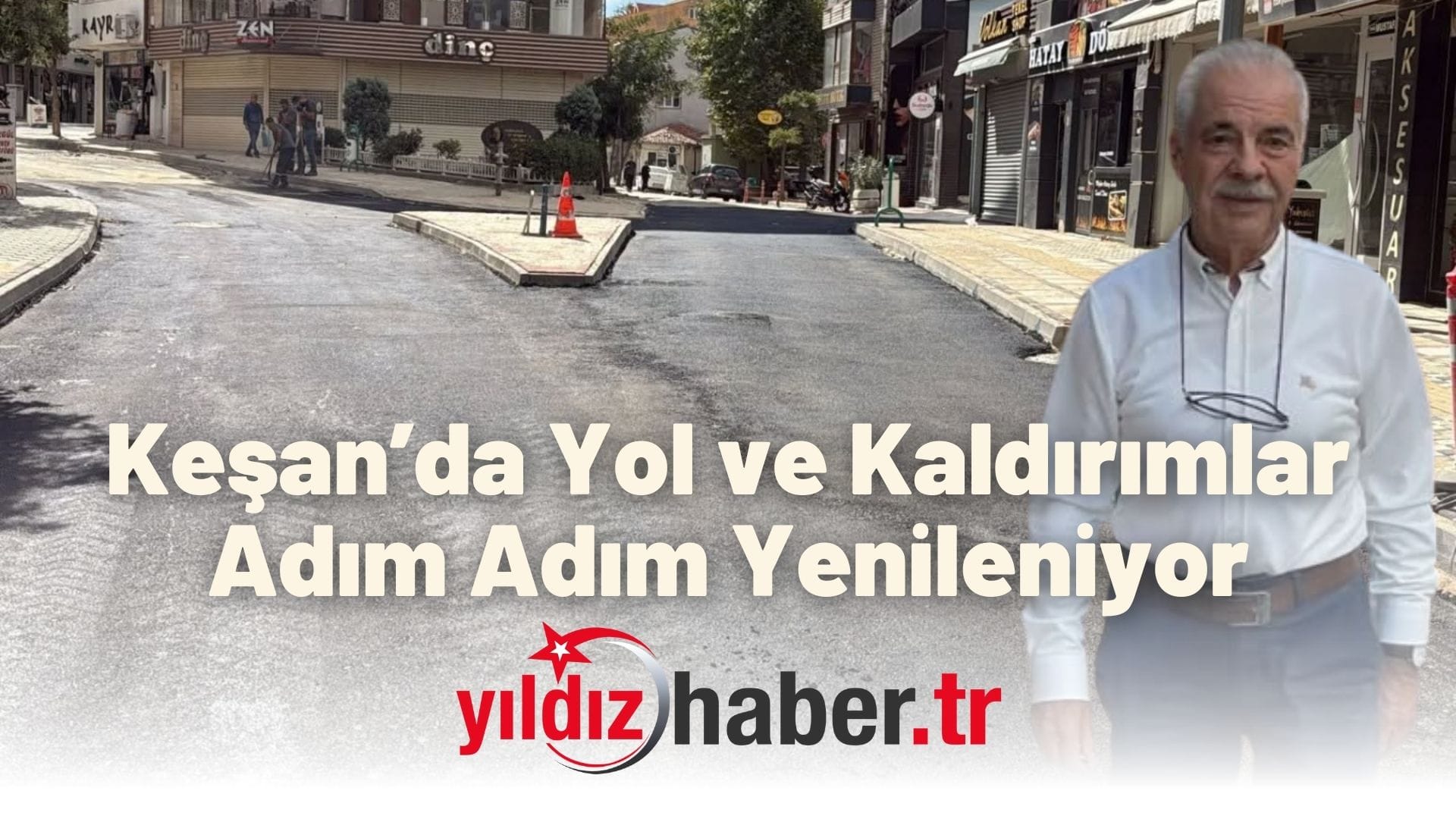 Keşan’da Yol ve Kaldırımlar Adım Adım Yenileniyor