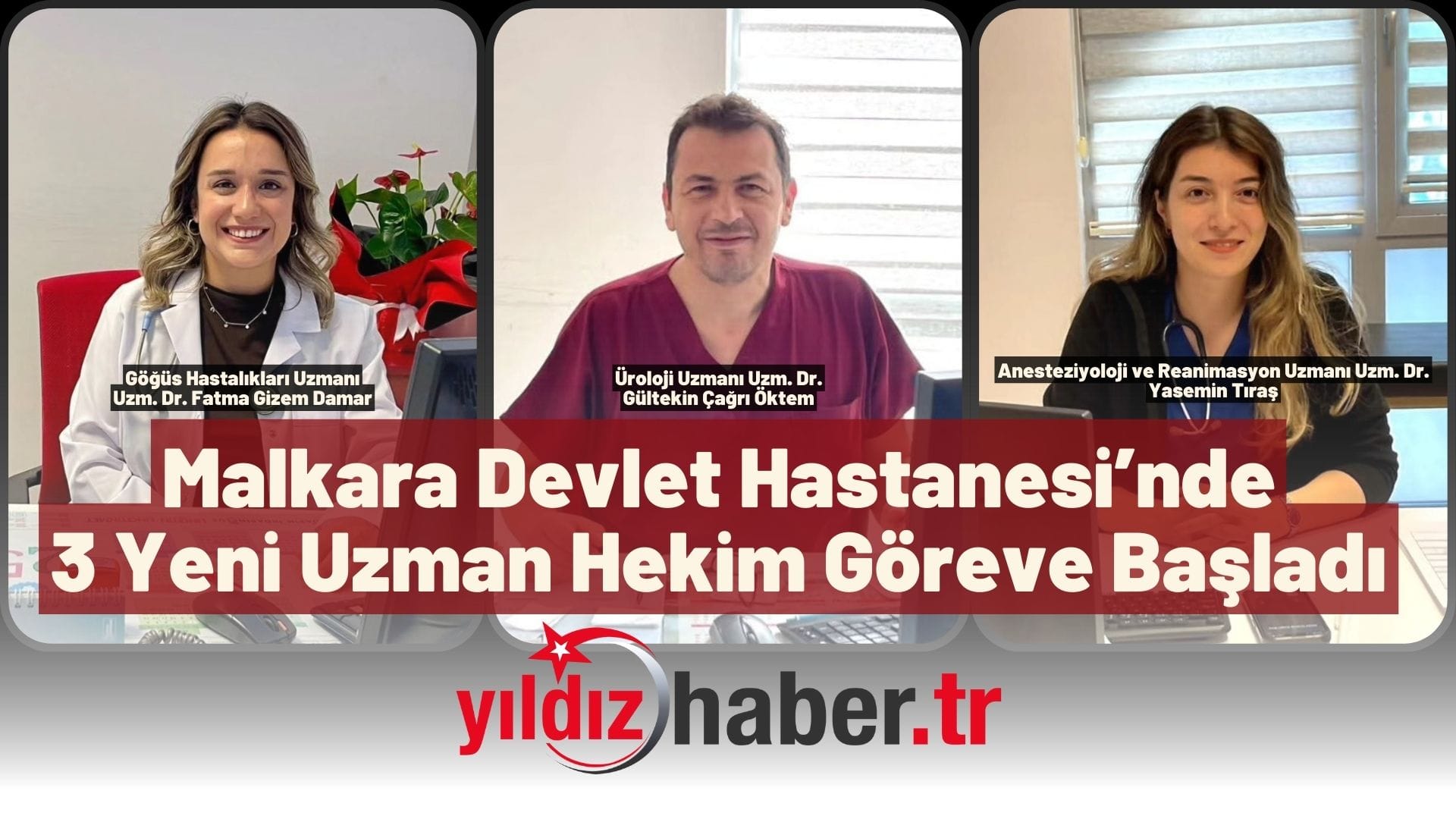 Malkara Devlet Hastanesi’nde 3 Yeni Uzman Hekim Göreve Başladı