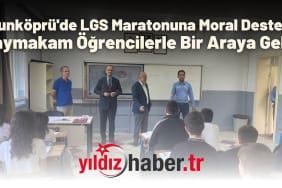 Uzunköprü'de LGS Maratonuna Moral Desteği Kaymakam Öğrencilerle Bir Araya Geldi