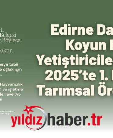 Edirne Damızlık Koyun Keçi Yetiştiricileri Birliği, 2025’te 1. Derece Tarımsal Örgüt Oldu (1)