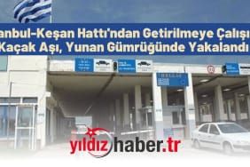 İstanbul-Keşan Hattı'ndan Getirilmeye Çalışılan Kaçak Aşı, Yunan Gümrüğünde Yakalandı