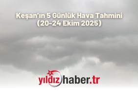 Keşan’ın 5 Günlük Hava Tahmini (20-24 Ekim 2025)