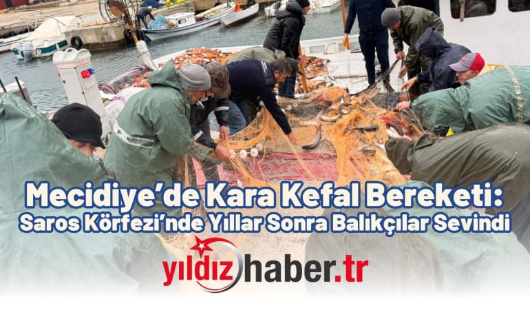 Mecidiye’de Kara Kefal Bereketi: Saros Körfezi’nde Yıllar Sonra Balıkçılar Sevindi