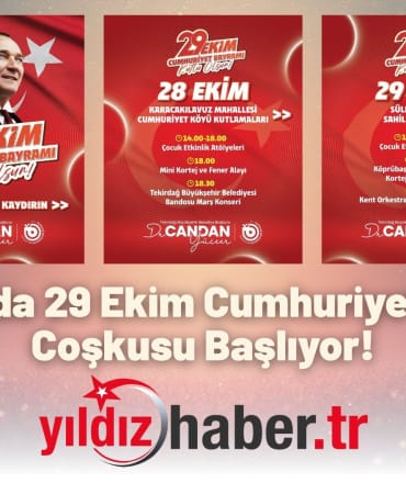 Tekirdağ’da 29 Ekim Cumhuriyet Bayramı Coşkusu Başlıyor!