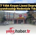 57 Yıllık Keşan Lisesi Depreme Dayanıksızlığı Nedeniyle Yıkılıyor