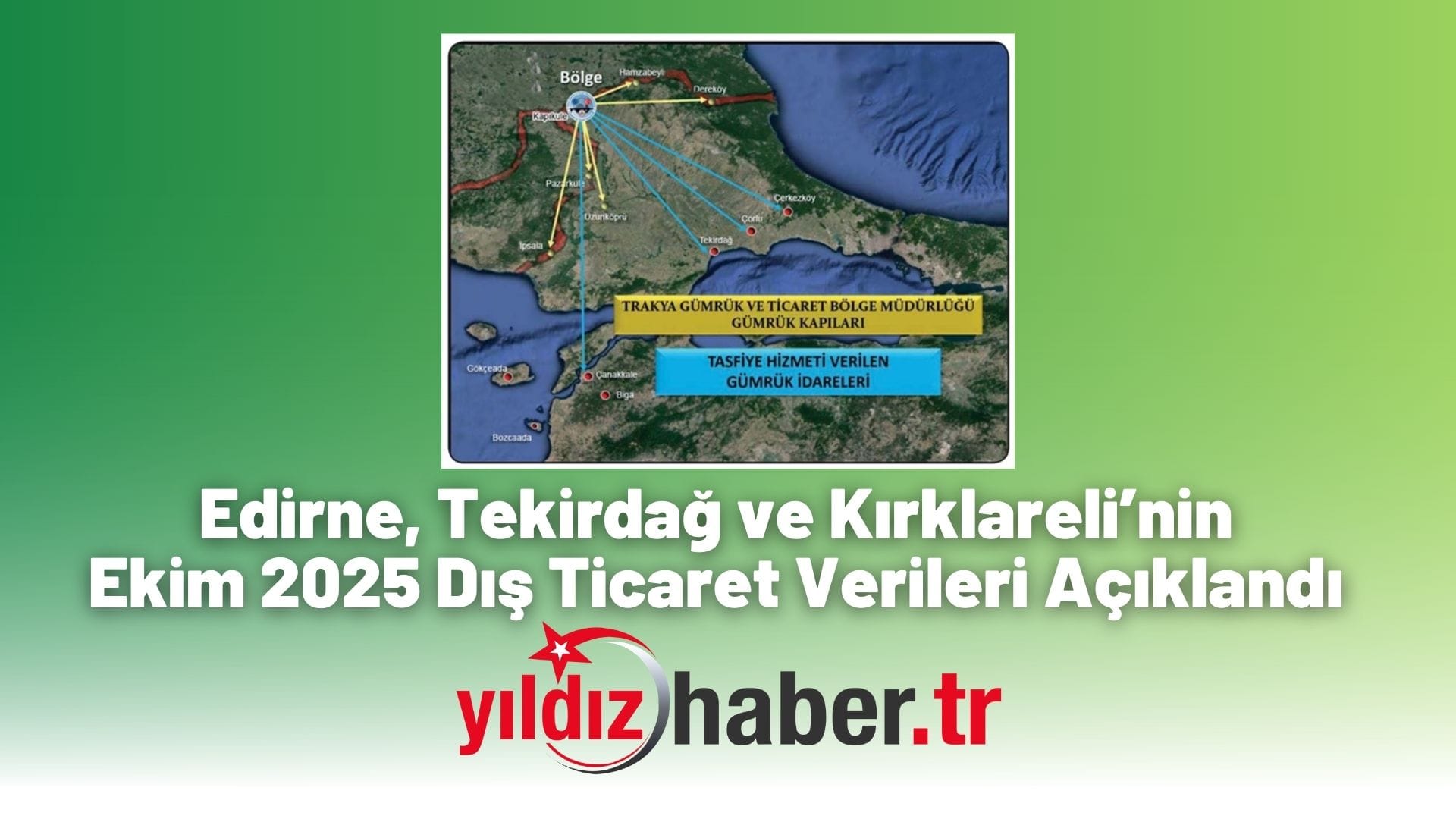 Edirne, Tekirdağ ve Kırklareli’nin Ekim 2025 Dış Ticaret Verileri Açıklandı
