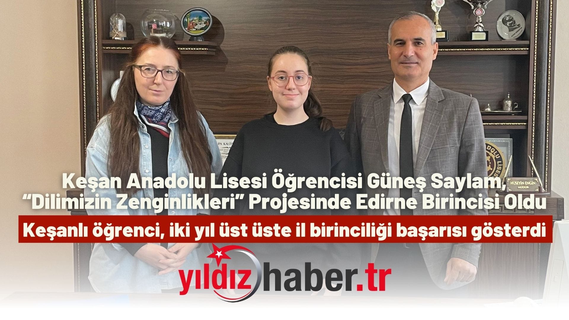 Keşan Anadolu Lisesi Öğrencisi Güneş Saylam, “Dilimizin Zenginlikleri” Projesinde Edirne Birincisi Oldu