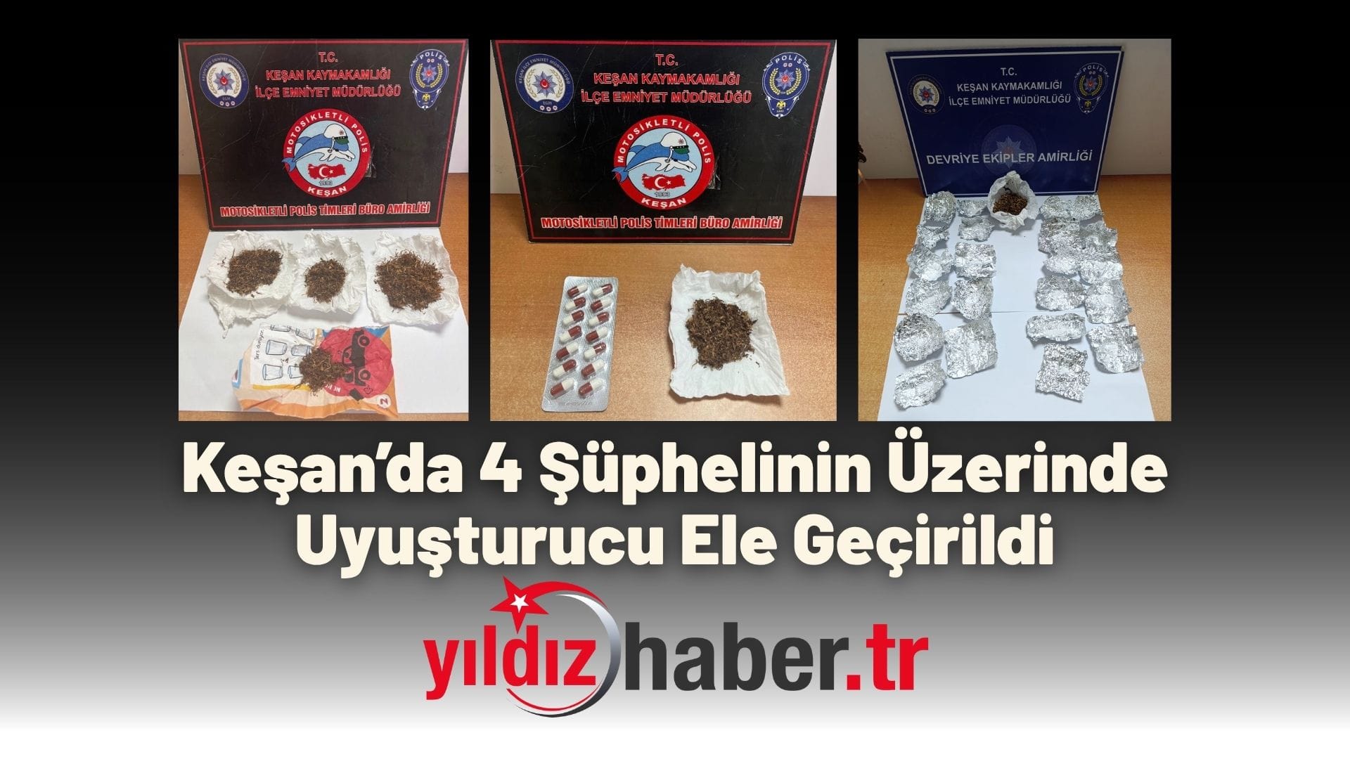 Keşan’da 4 Şüphelinin Üzerinde Uyuşturucu Ele Geçirildi