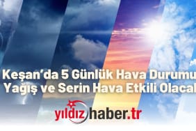 Keşan’da 5 Günlük Hava Durumu Yağış ve Serin Hava Etkili Olacak