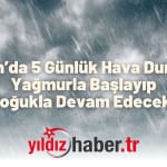 Keşan’da 5 Günlük Hava Durumu Yağmurla Başlayıp Soğukla Devam Edecek!