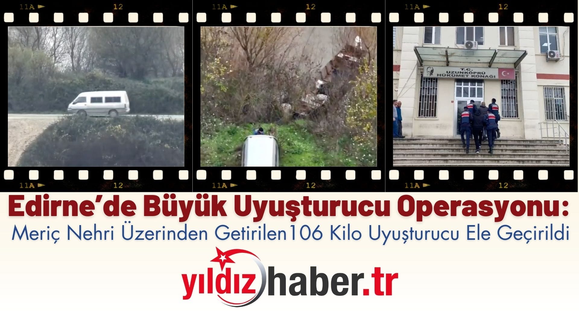 Edirne’de Büyük Uyuşturucu Operasyonu Meriç Nehri Üzerinden Getirilen 106 Kilo Uyuşturucu Ele Geçirildi