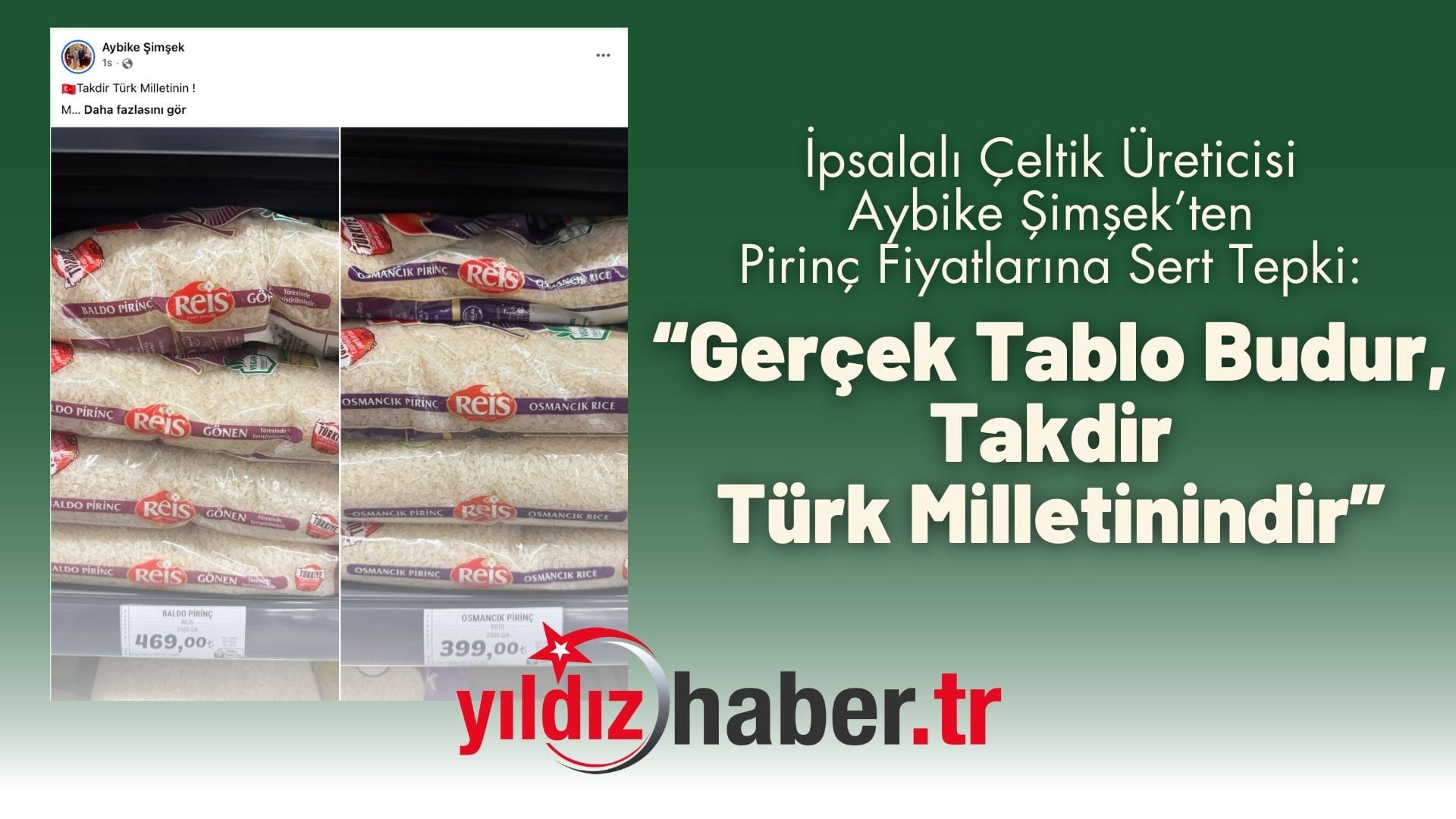 İpsalalı Çeltik Üreticisi Aybike Şimşek’ten Pirinç Fiyatlarına Sert Tepki “Gerçek Tablo Budur, Takdir Türk Milletinindir”