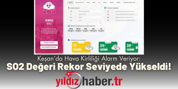Keşan’da Hava Kirliliği Alarm Veriyor SO2 Değeri Rekor Seviyede Yükseldi!